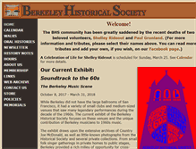 Tablet Screenshot of berkeleyhistoricalsociety.org